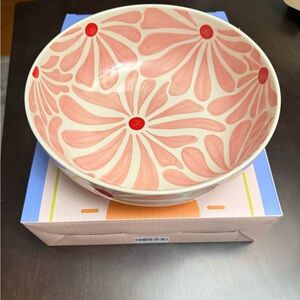 Floral Pink Ceramic Bowl